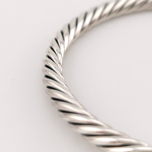 David Yurman Sterling Silver & 14k Gold FLEX 4mm Classic Cable Buckle Bracelet - Picture 10 of 11